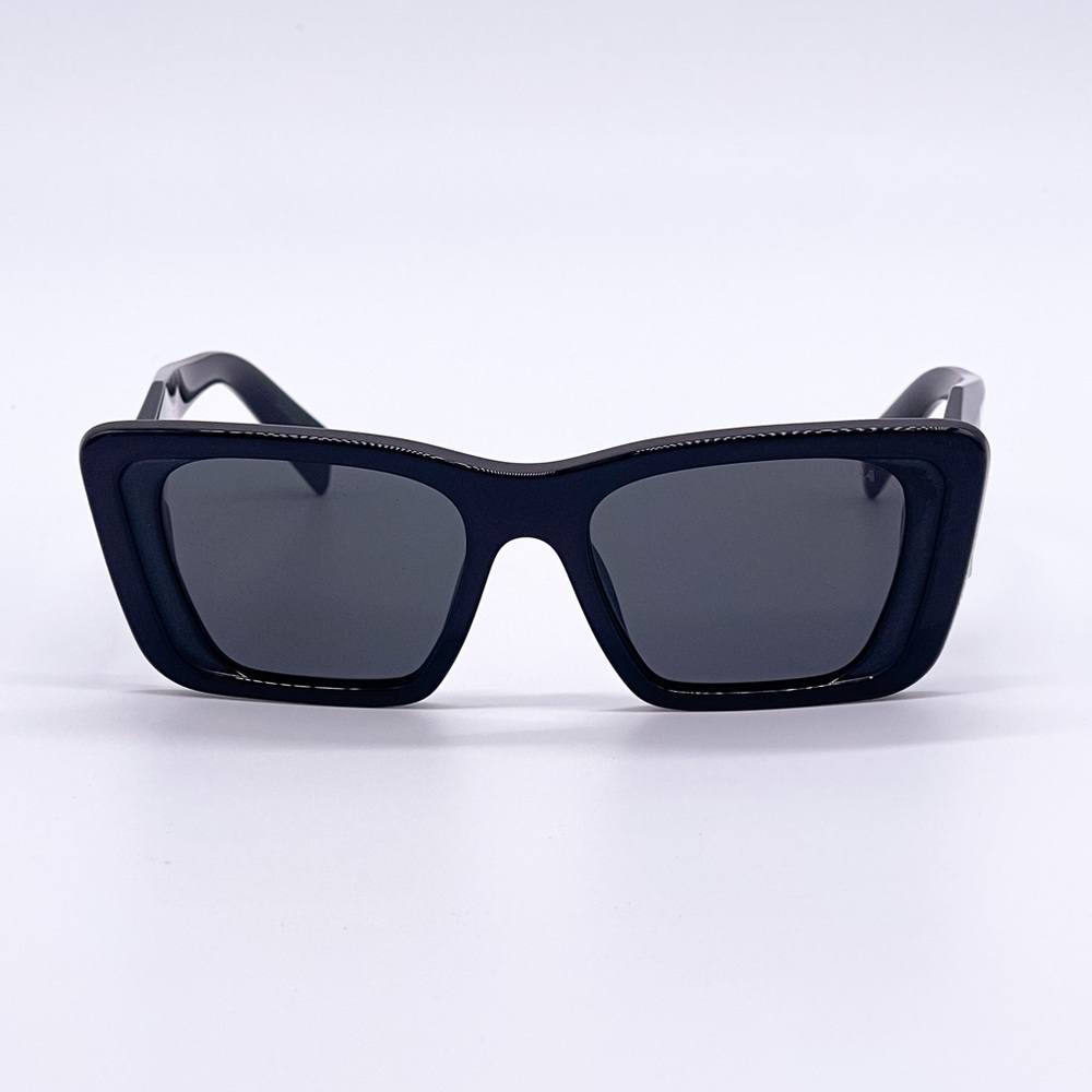 NEW PRADA BLACK CAT EYE SUNGLASSES PR08YS 1AB5S0 EYEWEAR PRADA SPR 08Y - Picture 3 of 10